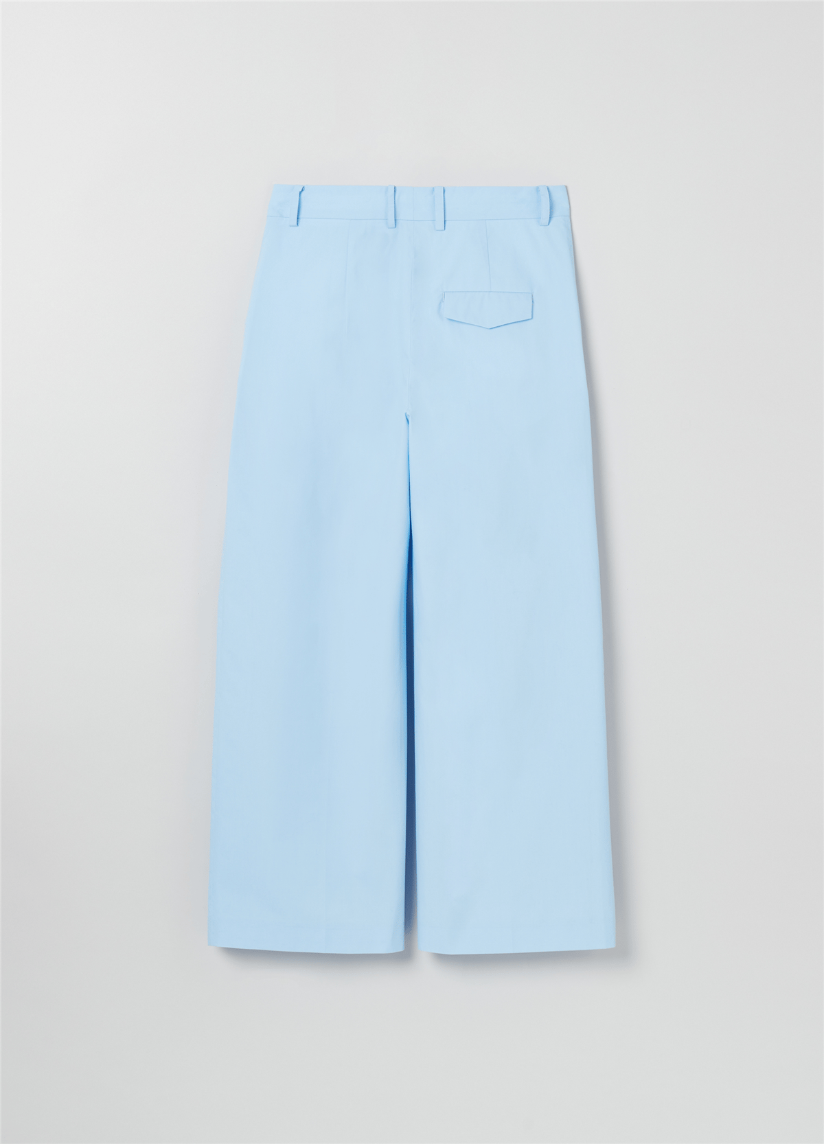 Mavi Bol Paça Poplin Pantolon