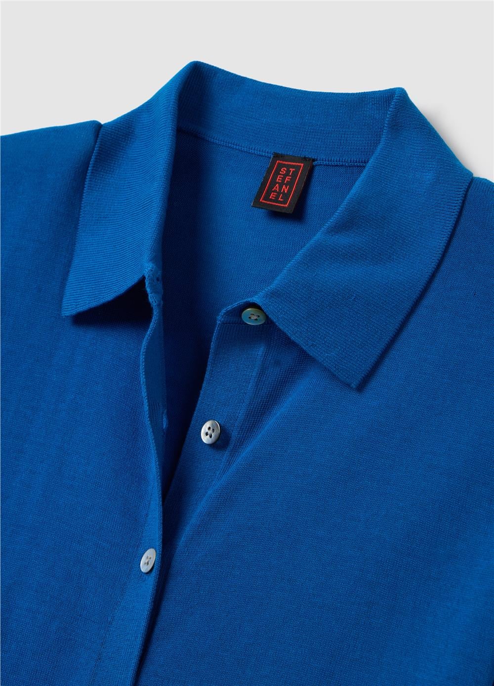 Mavi Düzenli Fit Lyocell Polo
