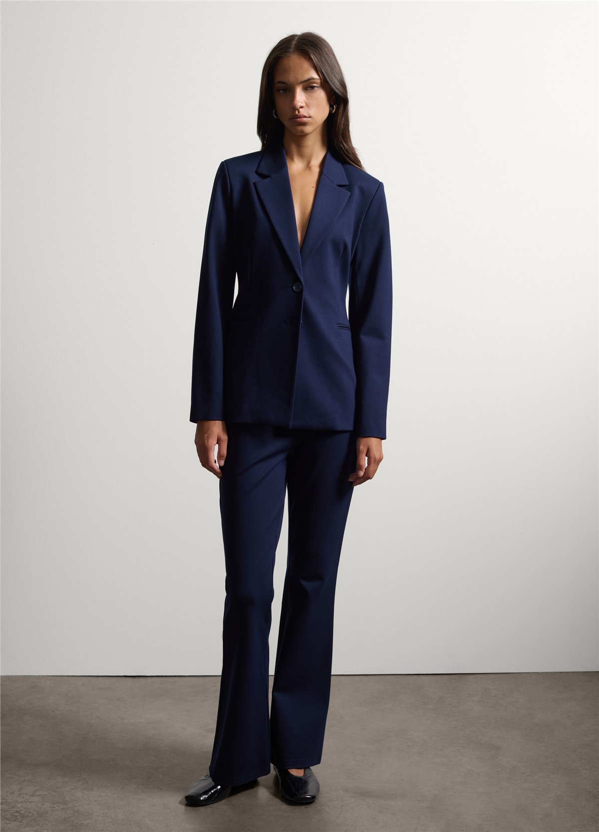 Mavi Klasik Yaka Regular Fit Esnek Viskon Blazer Ceket