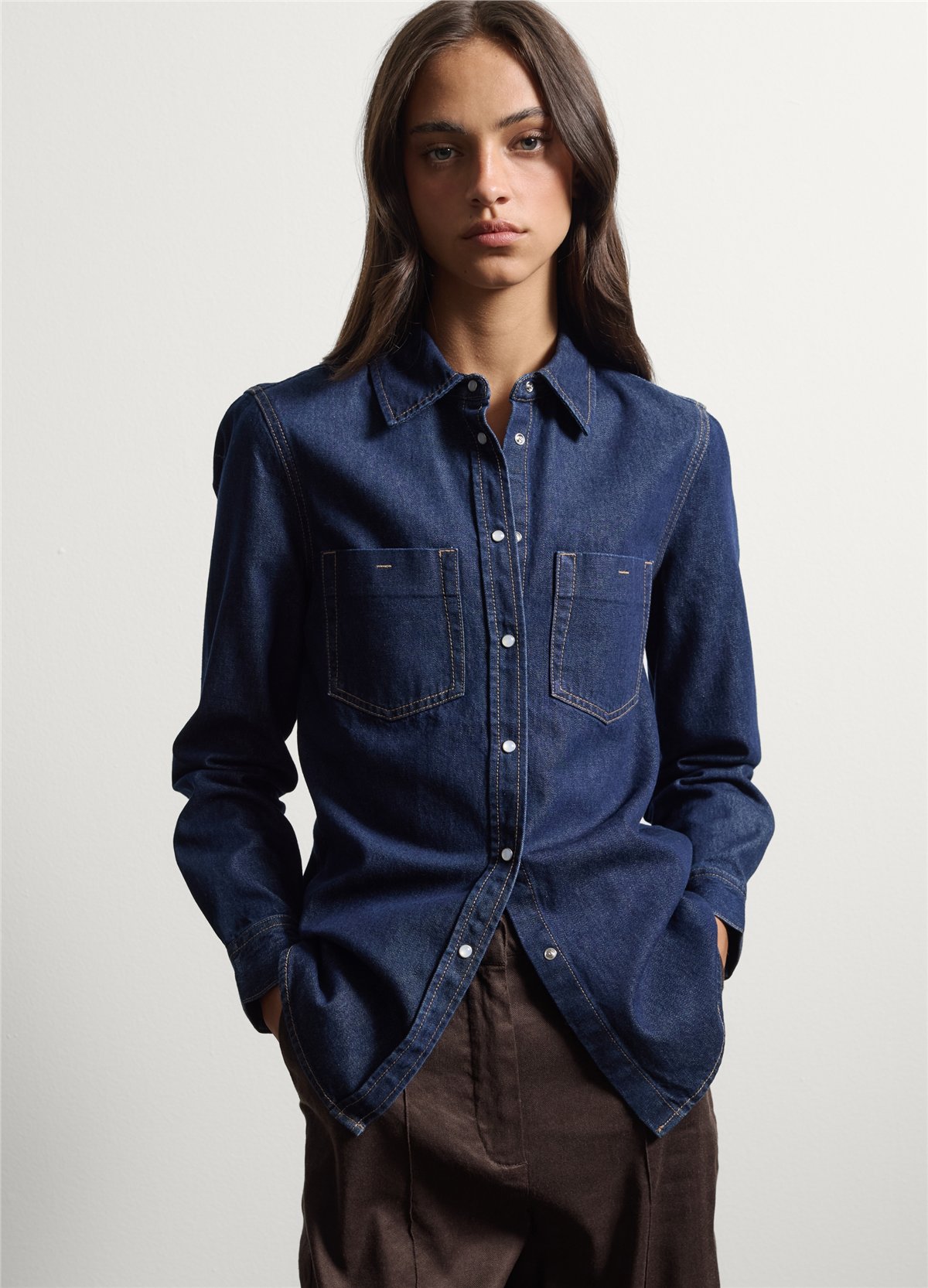 Mavi Regular Fit Saf Pamuk Denim Gömlek