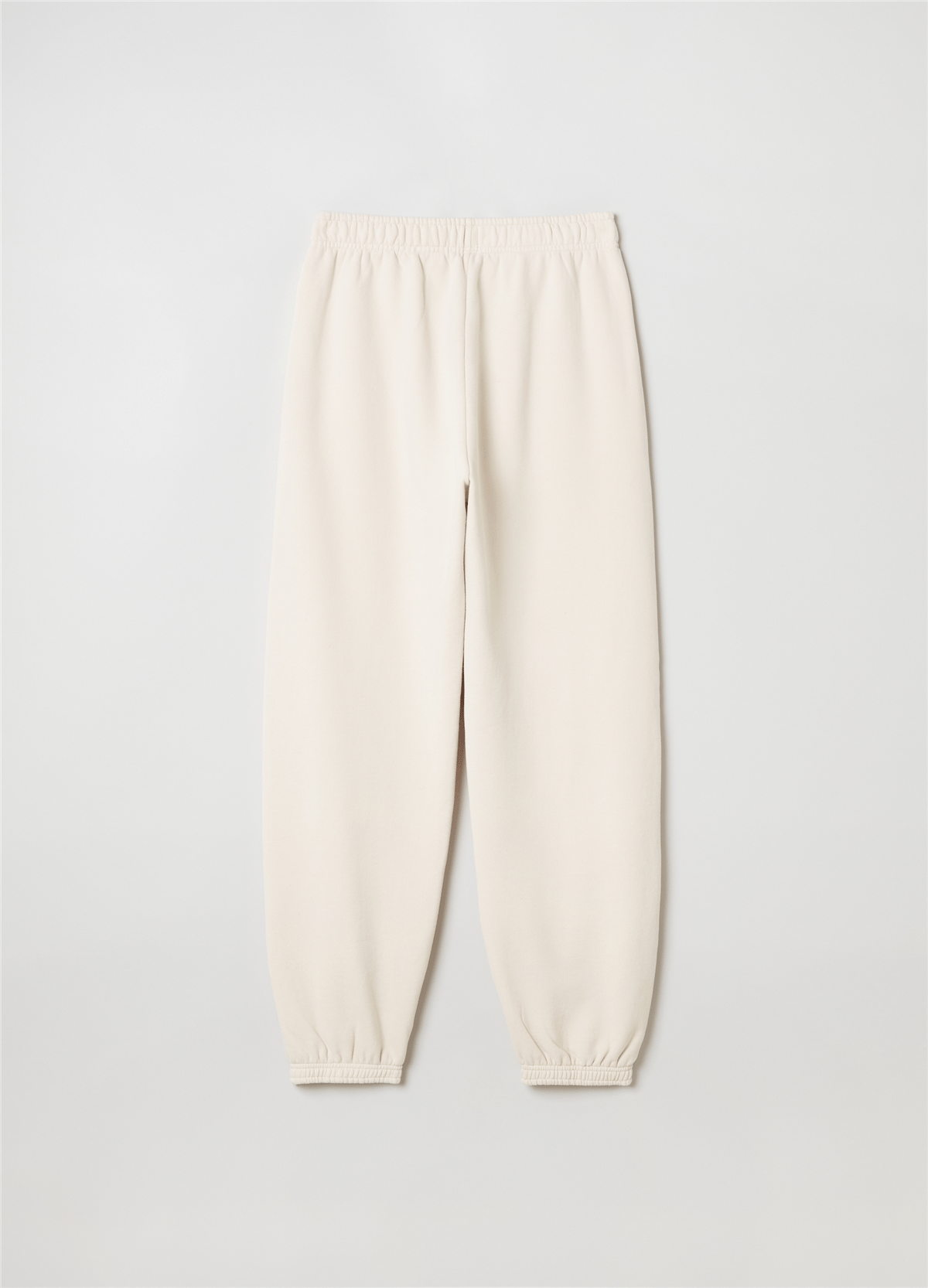 Peluş Kırık Beyaz Jogger Pantolon