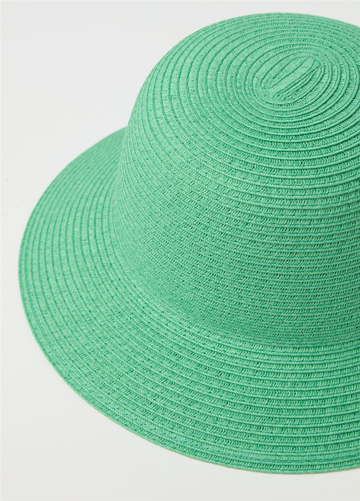 Raffia Cloche Yeşil Şapka