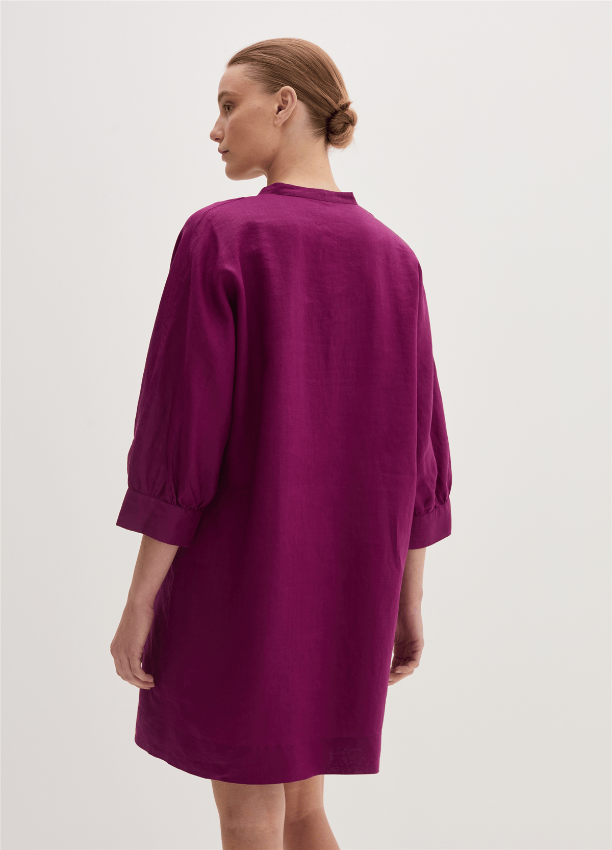 Rami Kumaş Mor Kaftan Elbise