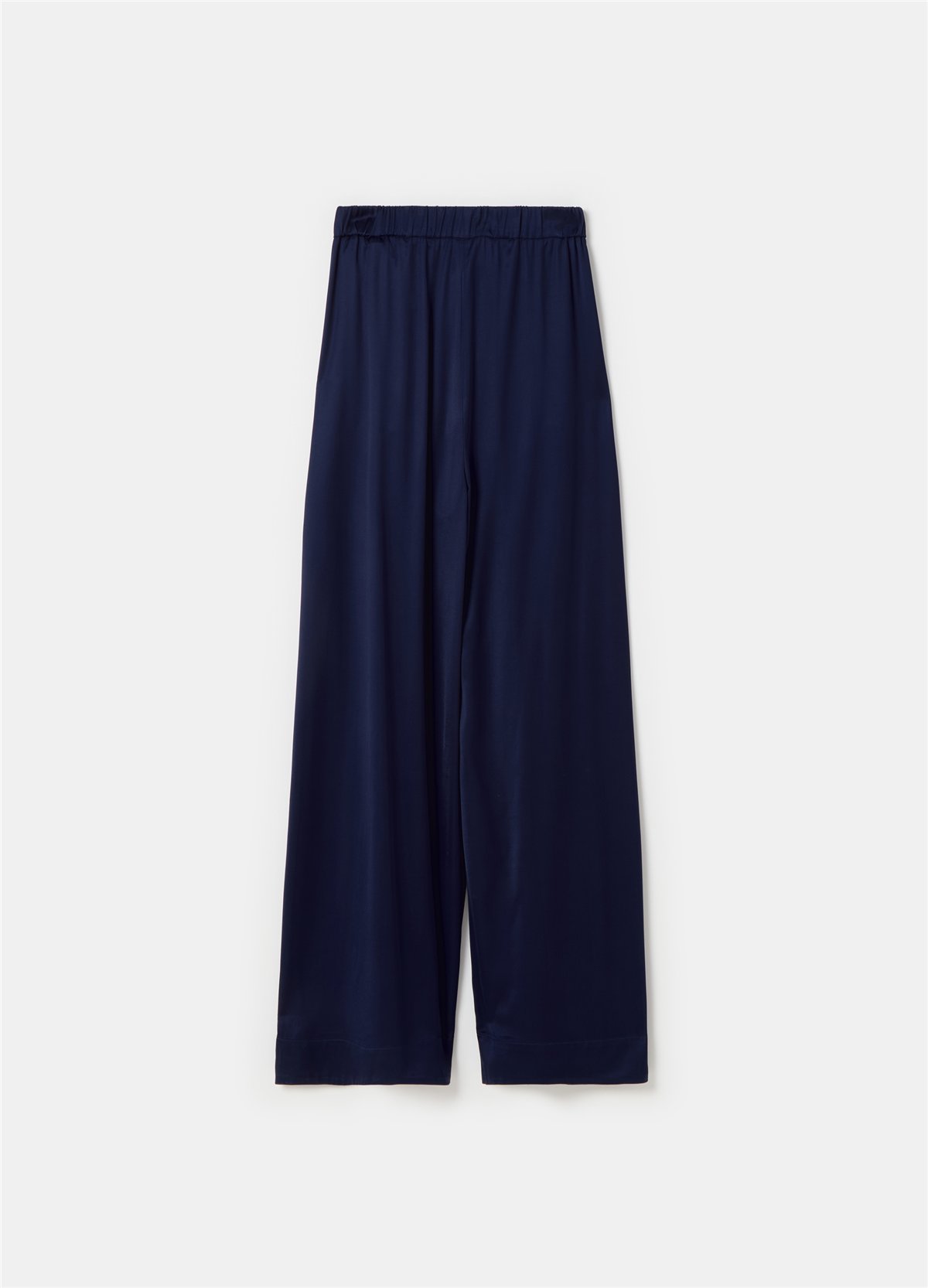 Saten Lacivert Pantolon