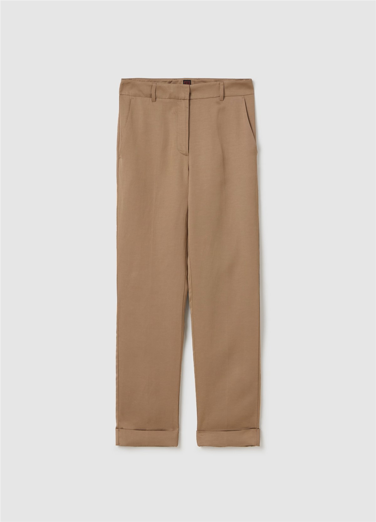 Saten Sigaret Bej Pantolon