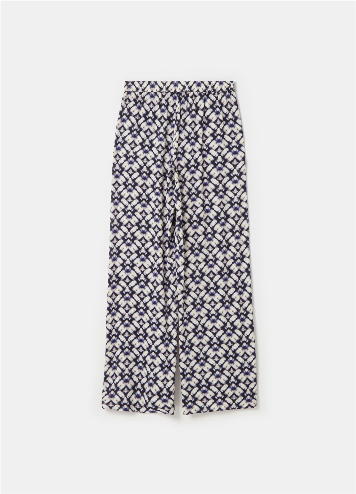 Shibori Baskılı Düz Pantolon