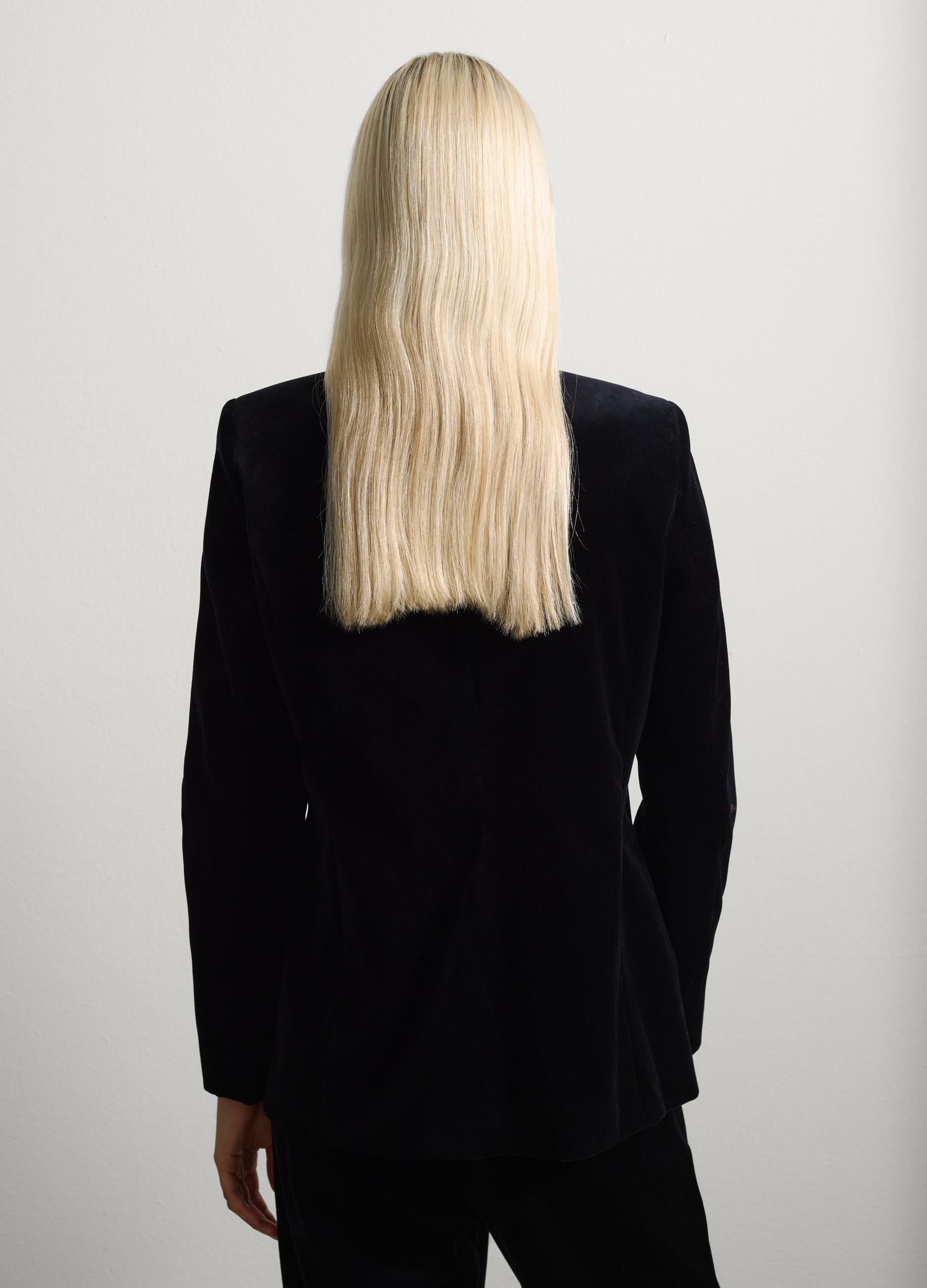 Siyah Pamuklu Blazer