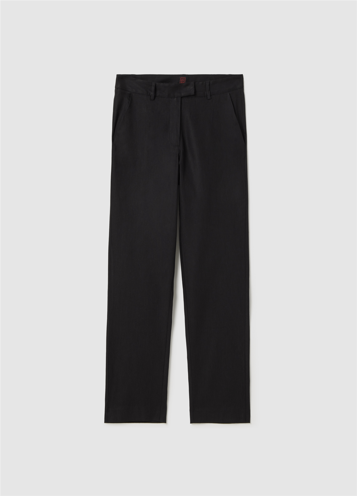Stretch Keten ve Viskon Siyah Slim Fit Pantolon