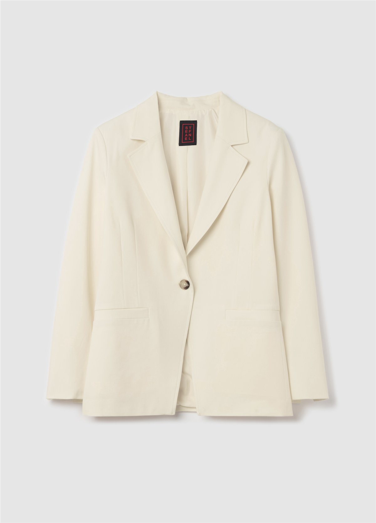 Tek Düğmeli Bej Blazer