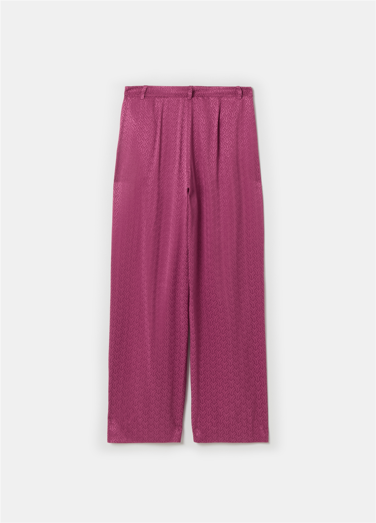 Viskon Jakarlı Bol Paçalı Pembe Pantolon