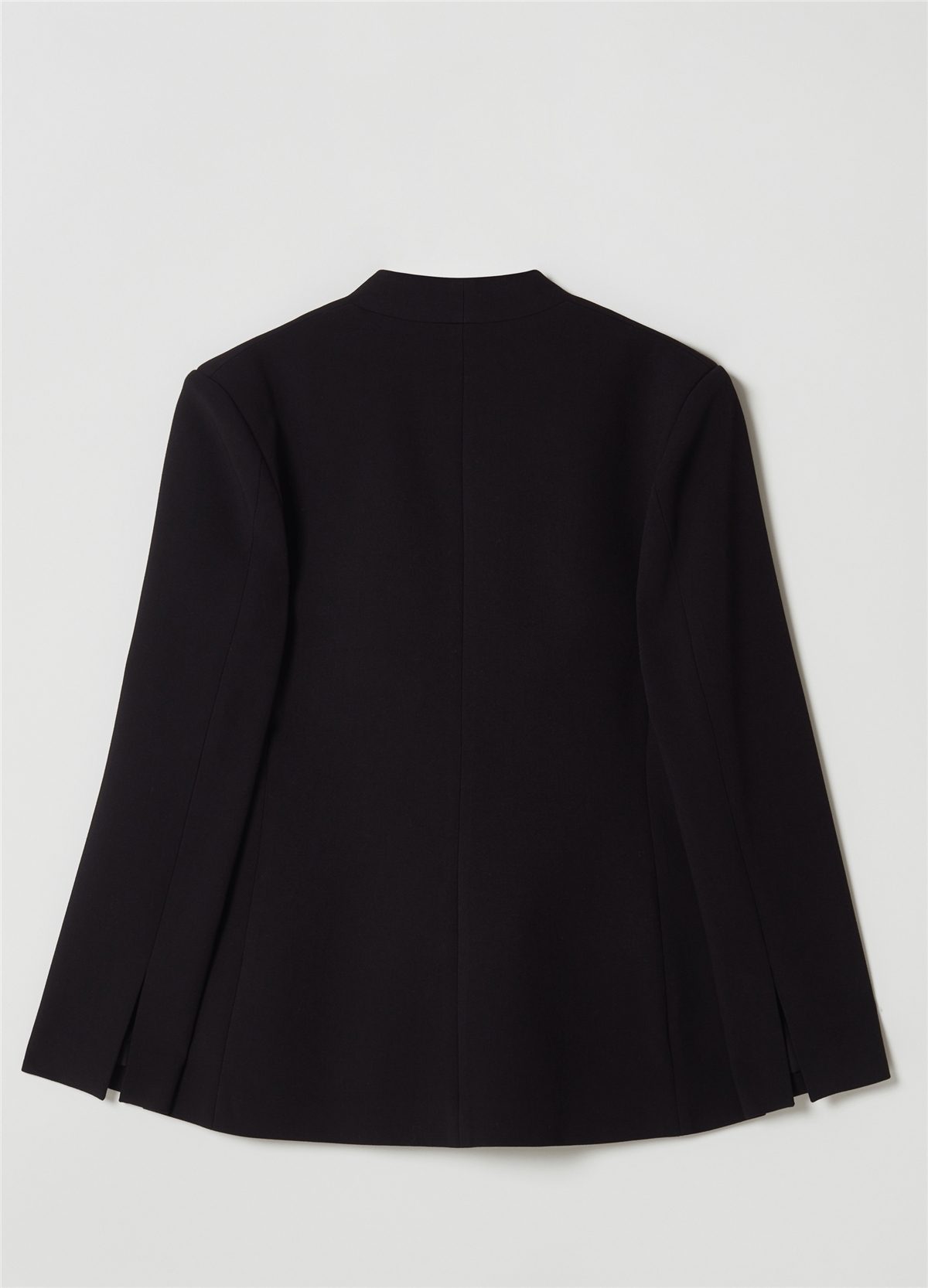 Yan Yırtmaçlı Siyah Kruvaze Blazer