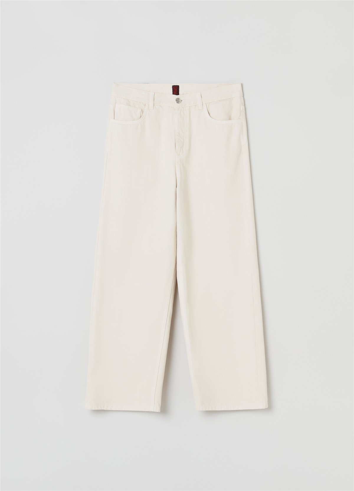 Yüksek Beli Bol Paça Kot Pantolon
