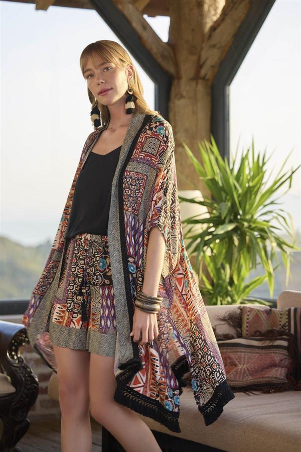Arias Closet Etnik Desenli 3'lü Alt Üst Takım