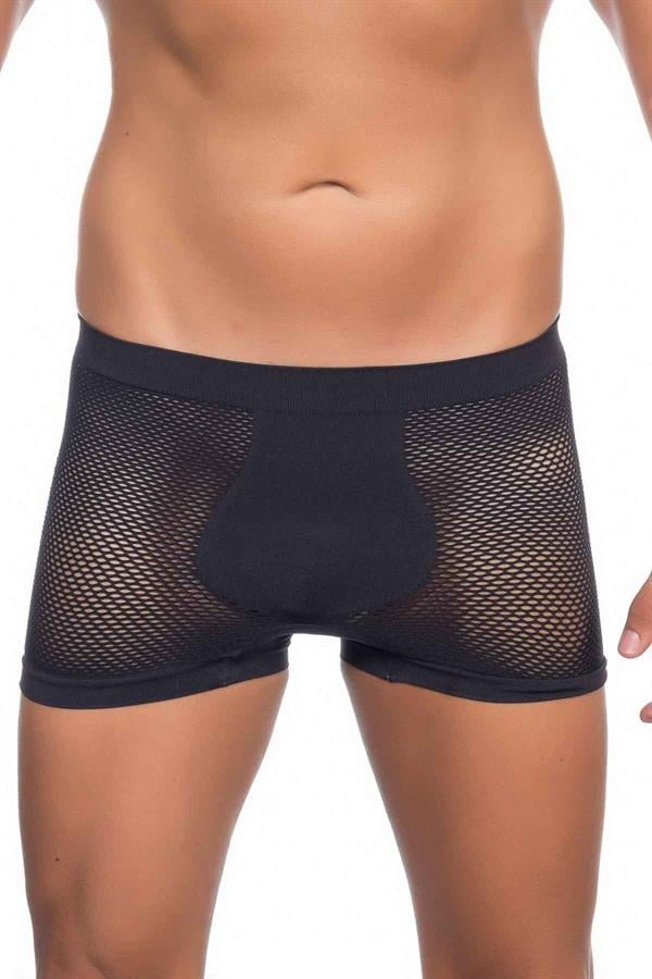 Arias Closet Siyah MI Emay 2106 Fileli Soft Erkek Boxer