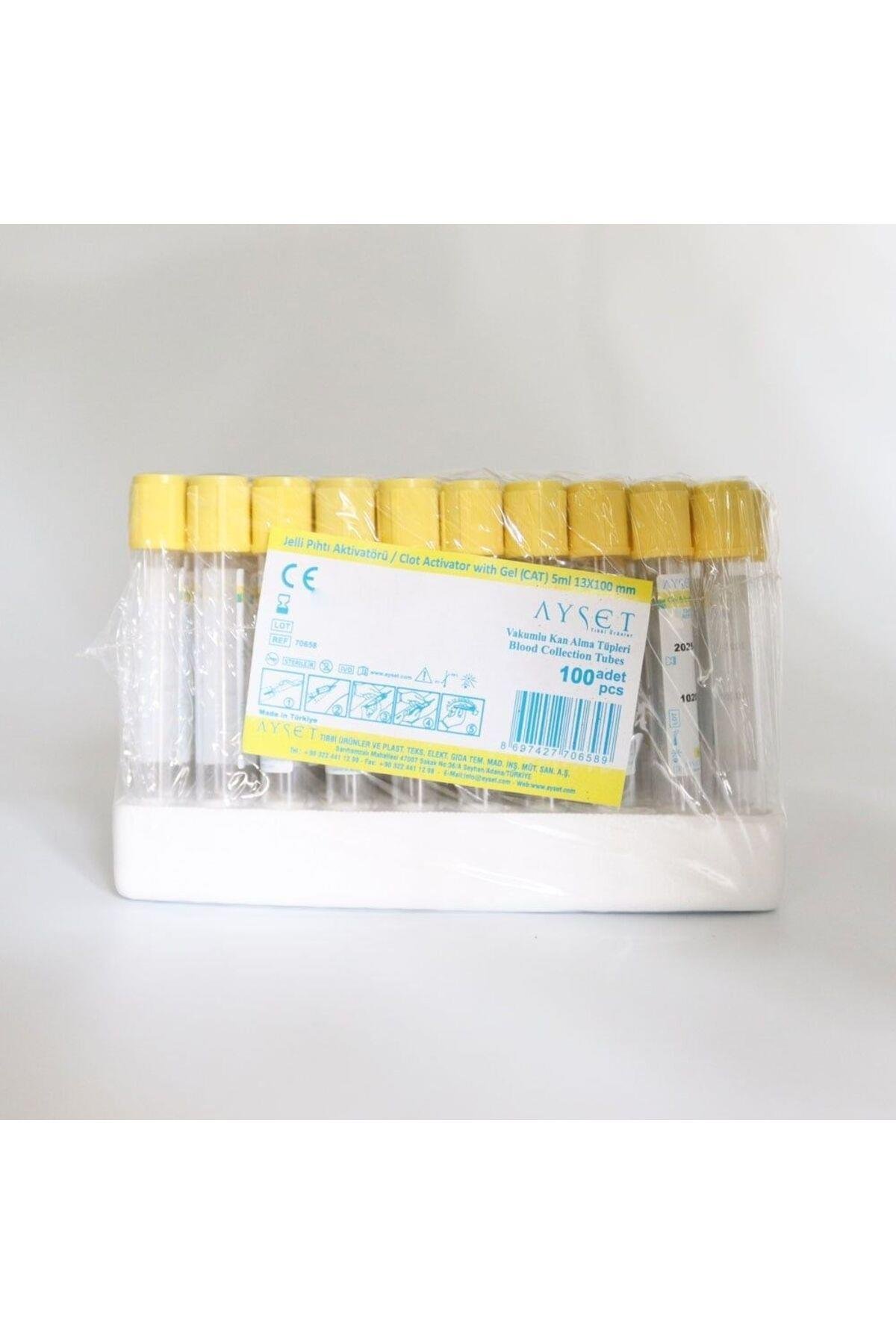 5ml sarı kapak biyokimya jelli kan alma tüpü 300 adet