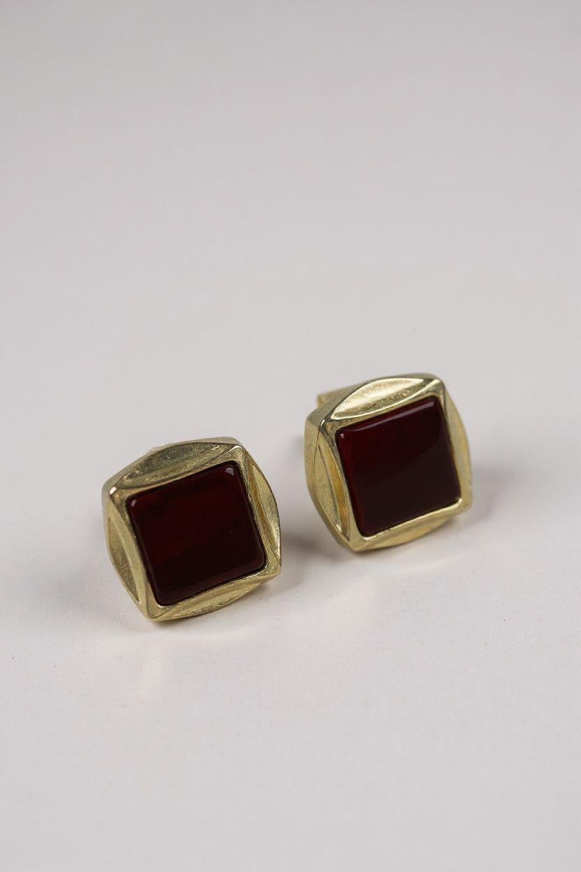 GOLD BORDO DETAYLI KÜPE