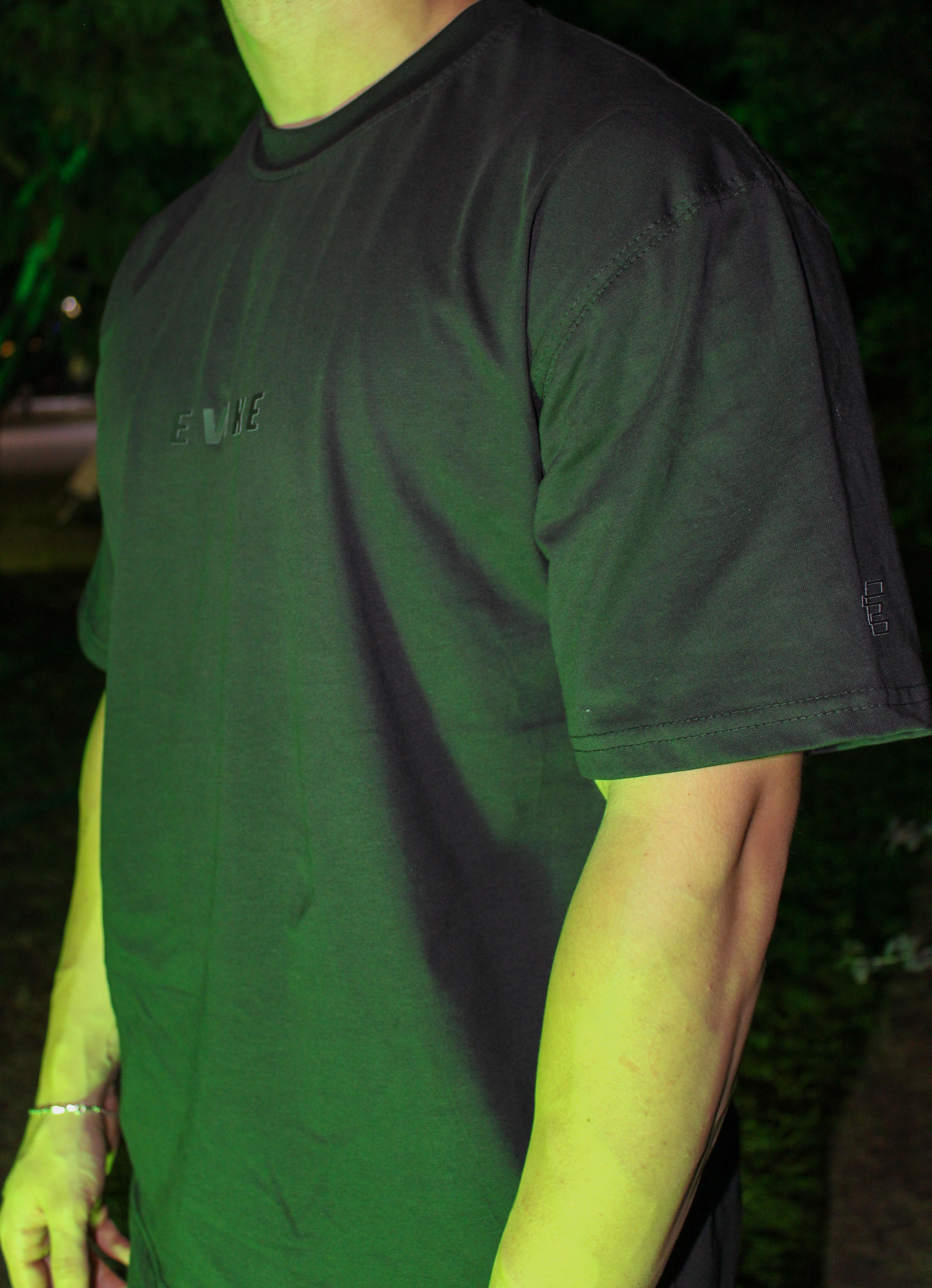 Evoke Logo Rubber Baskı Erkek Oversize T-shirt