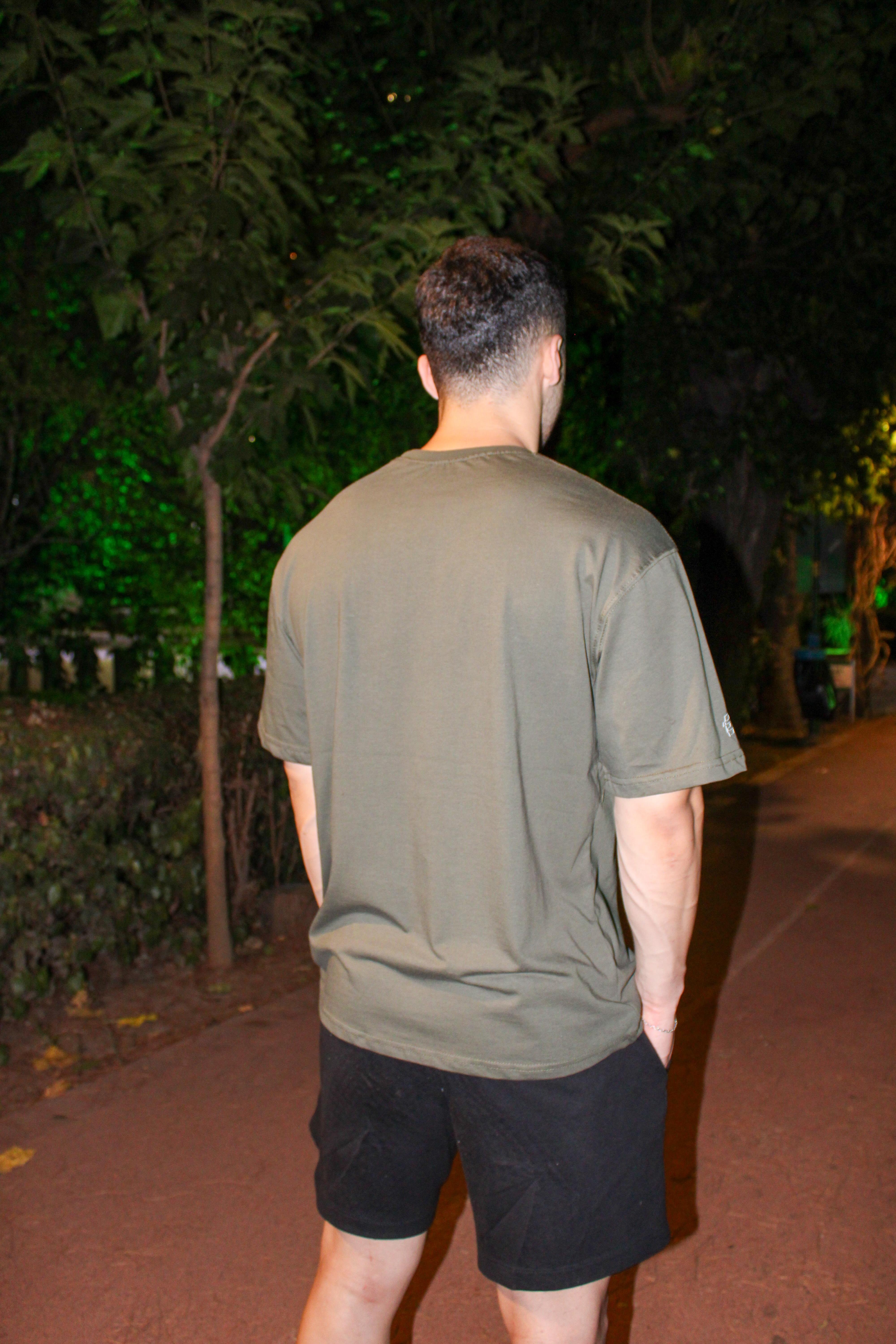 Evoke Logo Rubber Baskı Oversize Erkek T-shirt