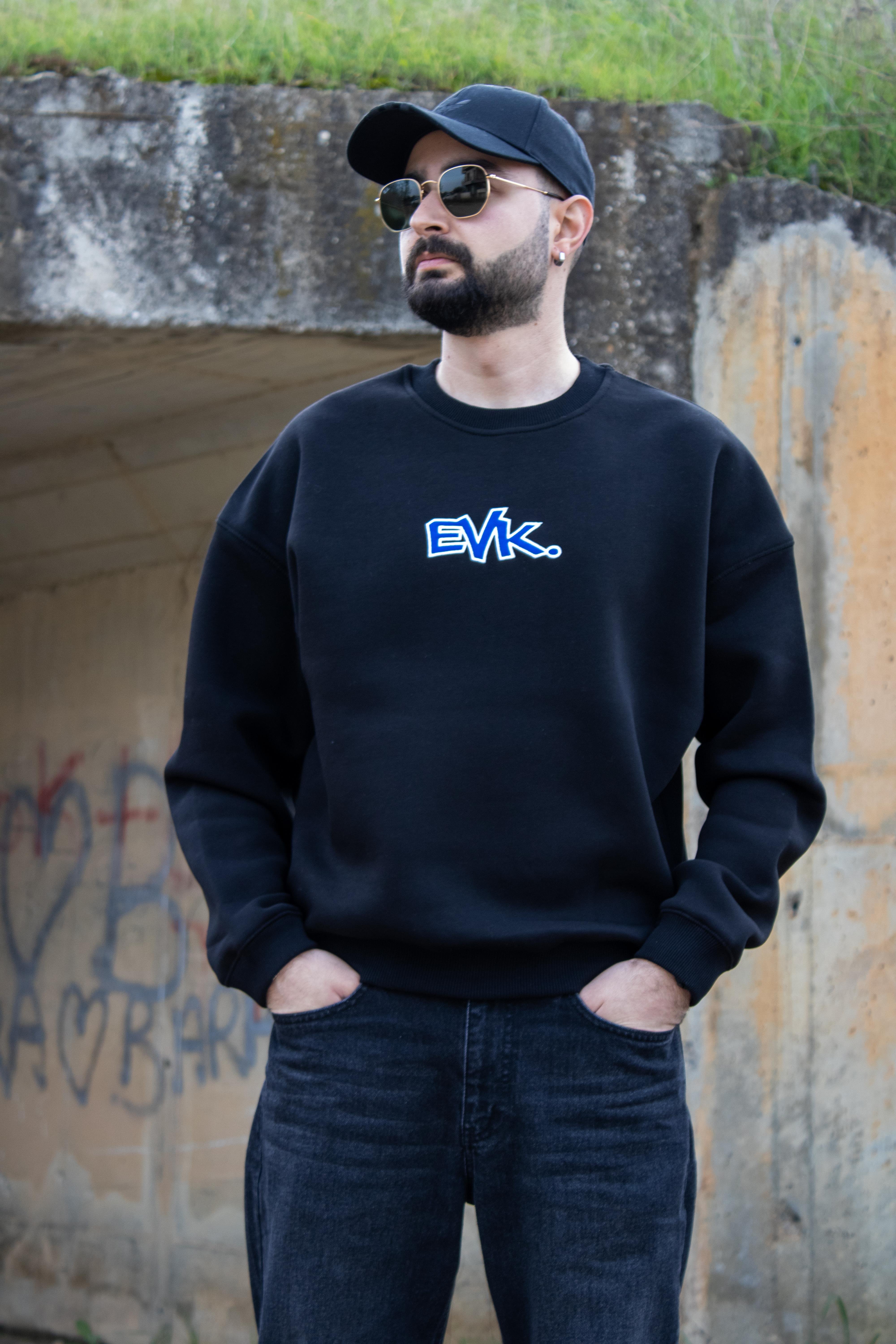 Grafiti Nakış Oversize Erkek Sweat