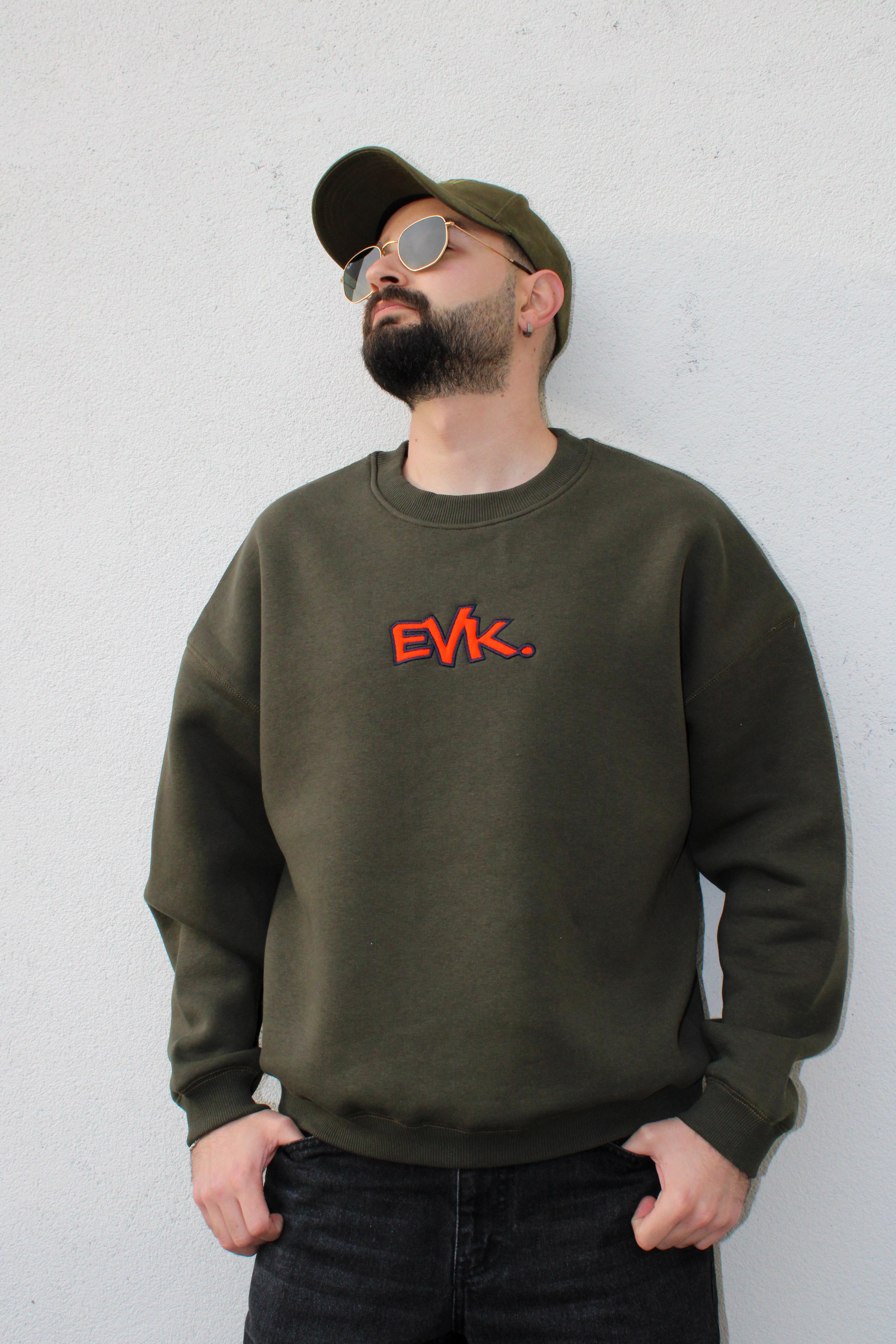 Grafiti Nakış Oversize Erkek Sweat