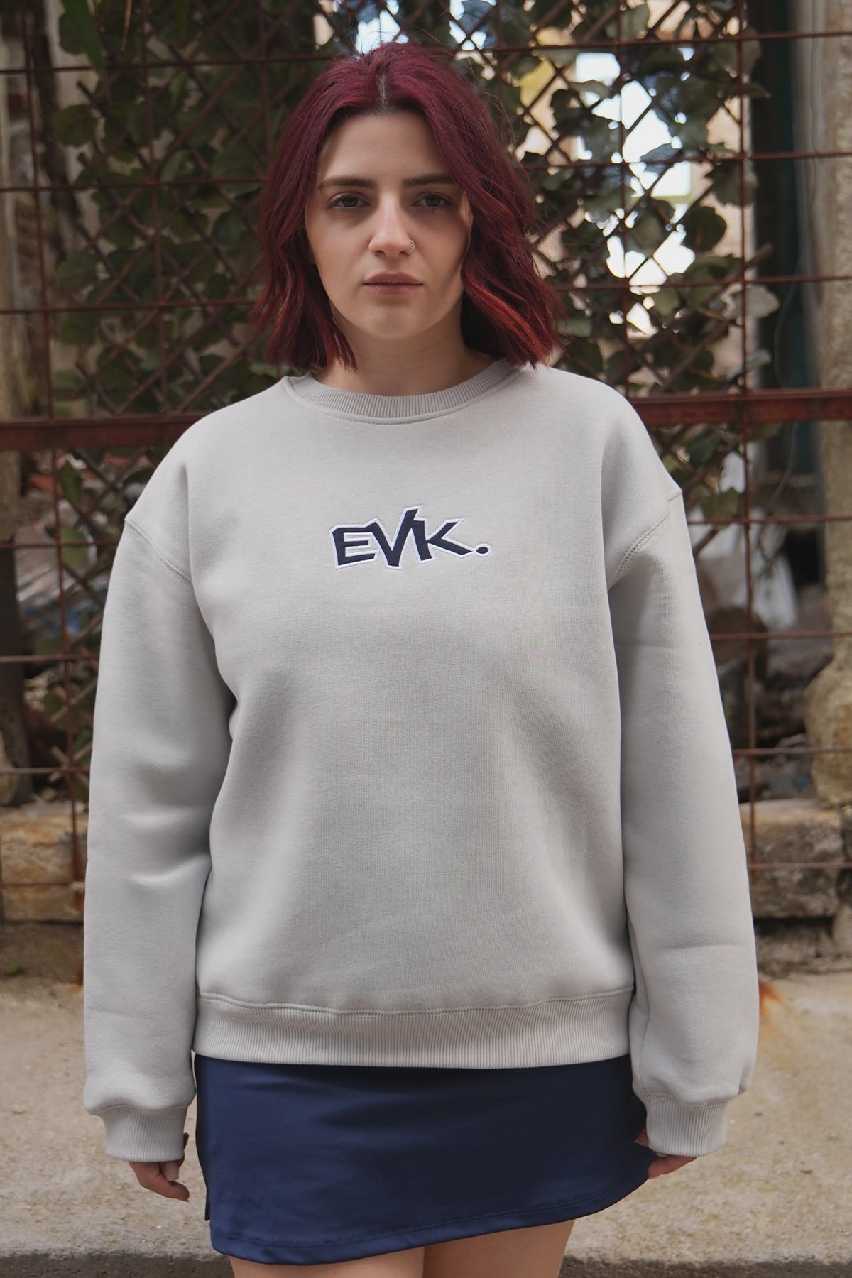 Grafiti Nakış Oversize Kadın Sweat
