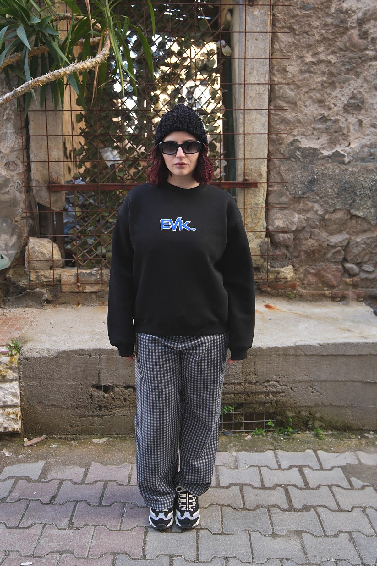 Grafiti Nakış Oversize Kadın Sweat