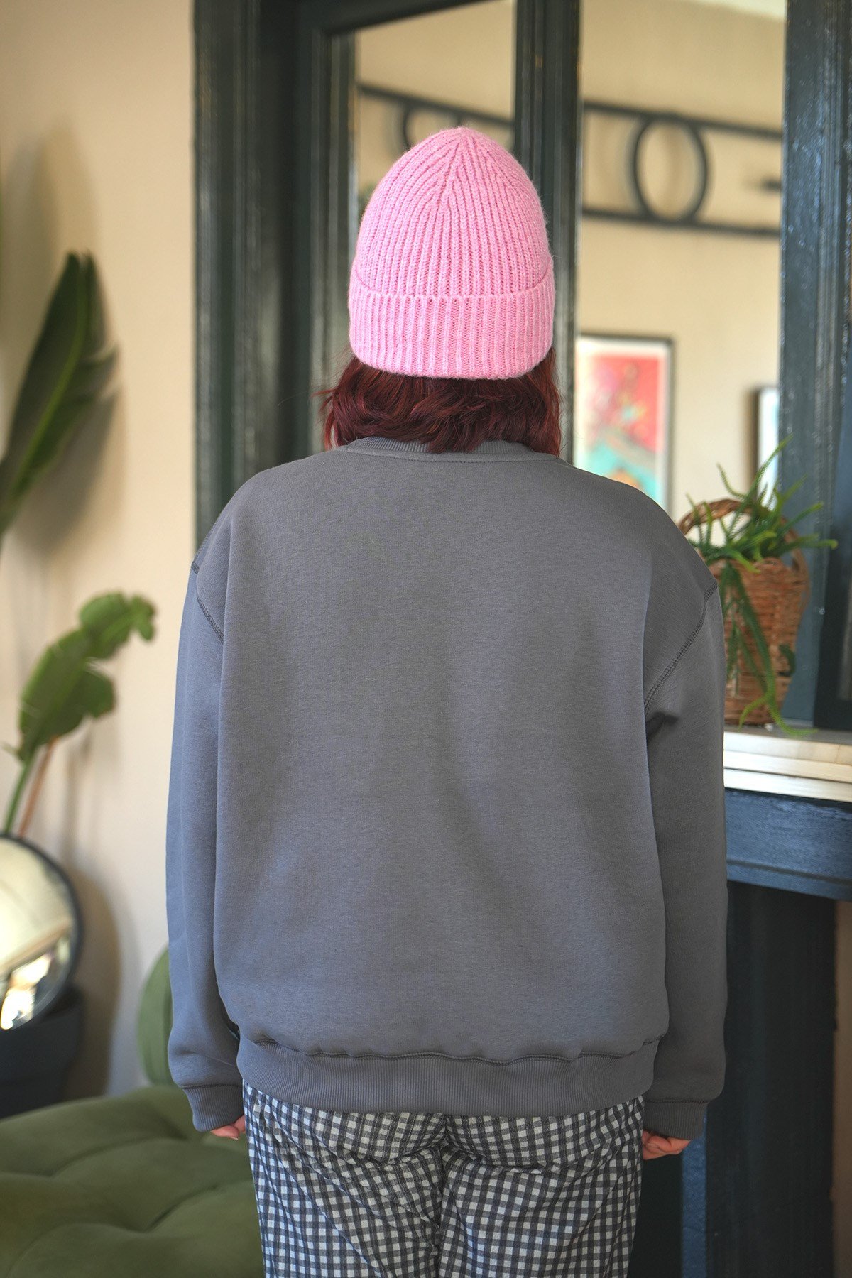 Grafiti Nakış Oversize Kadın Sweat