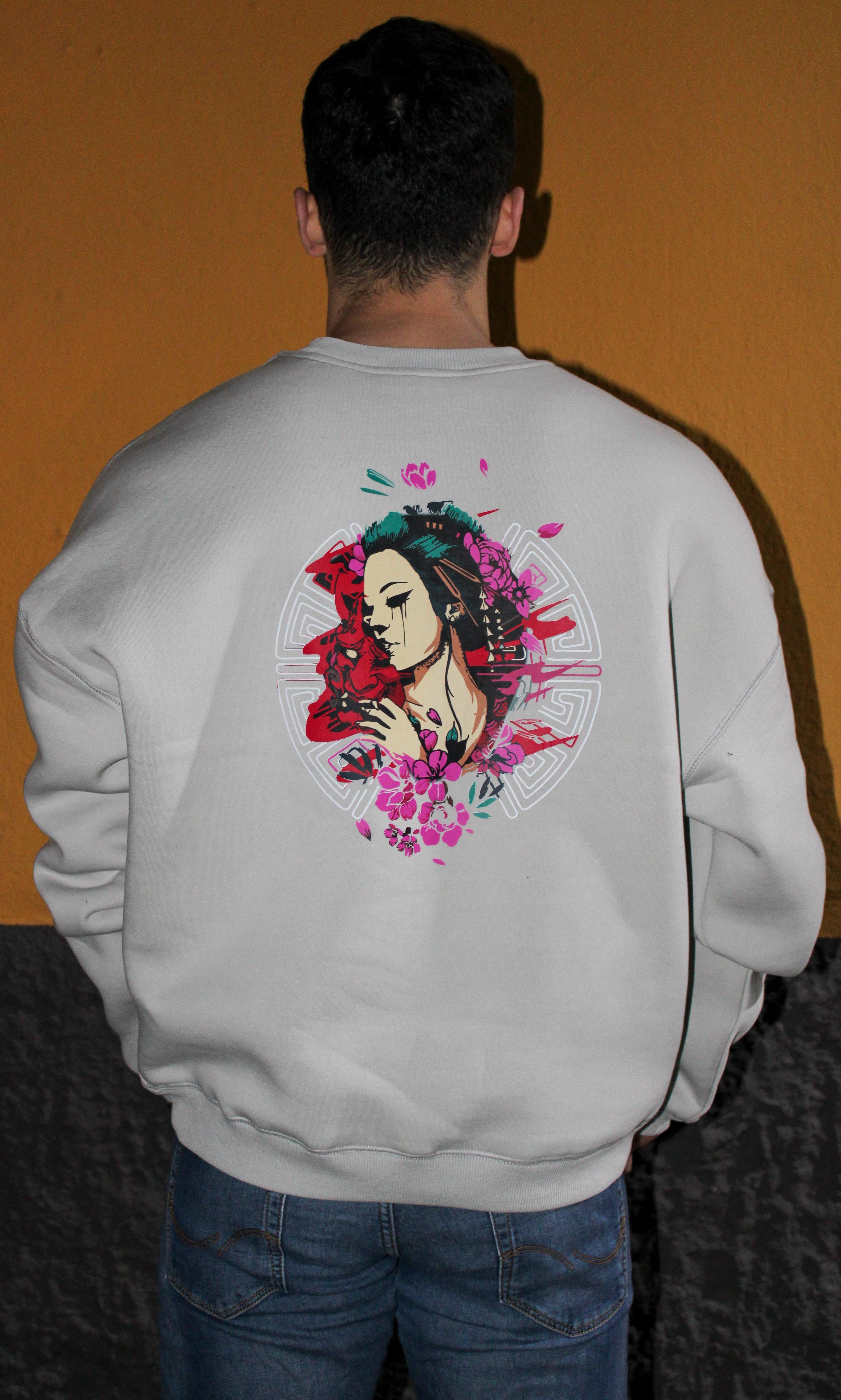 Japon Melek Oversize Erkek Sweat