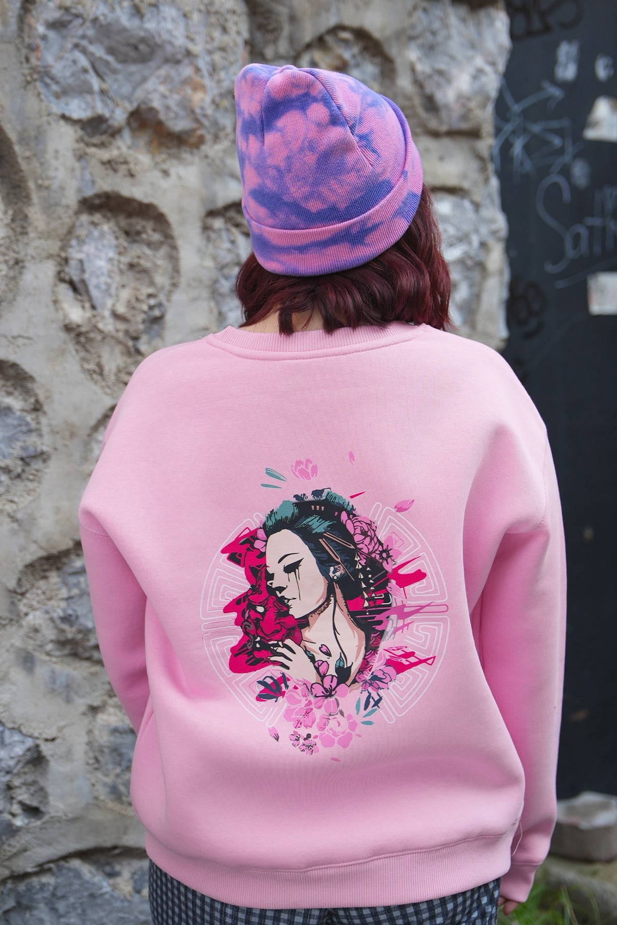 Japon Melek Oversize Kadın Sweat