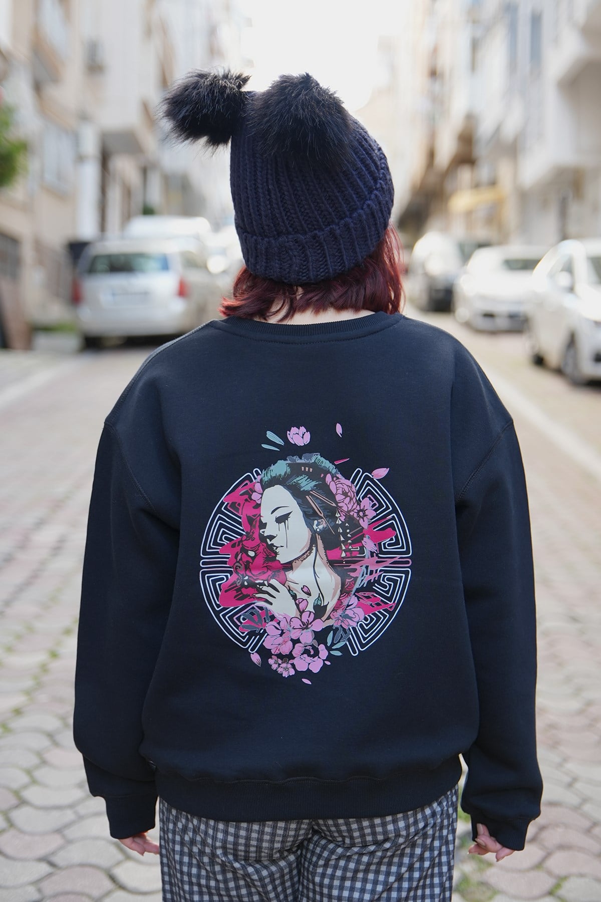 Japon Melek Oversize Kadın Sweat