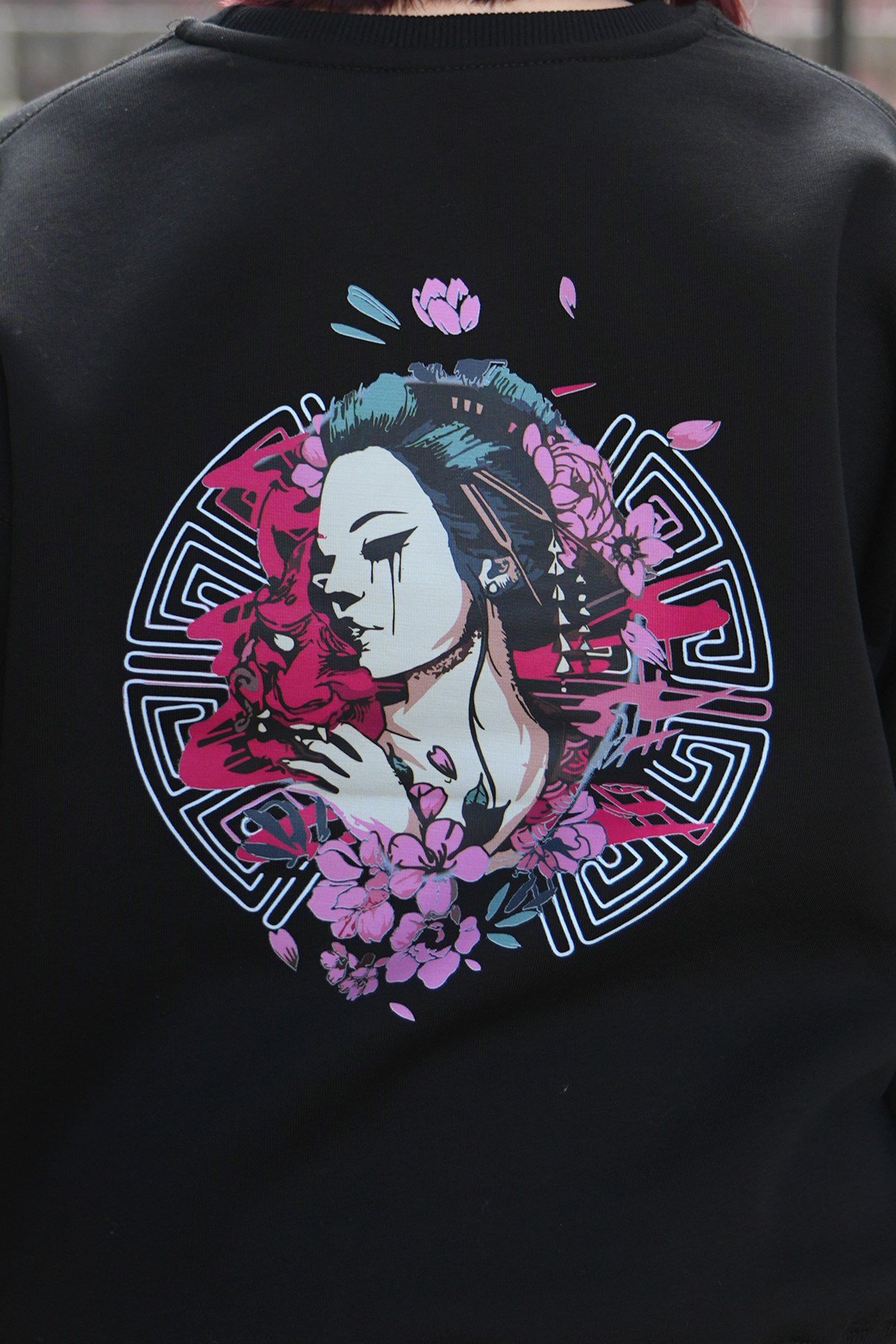 Japon Melek Oversize Kadın Sweat