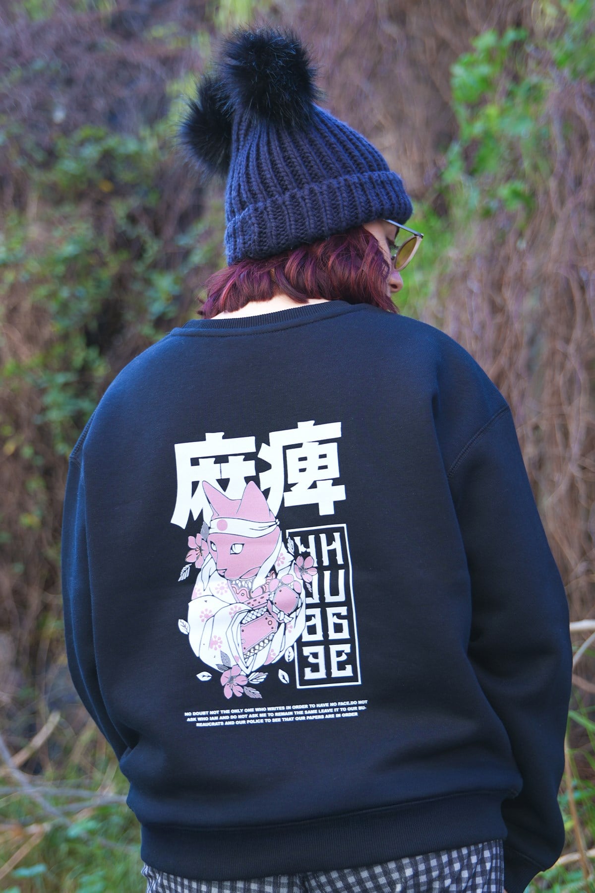 Kedi Oversize Kadın Sweat