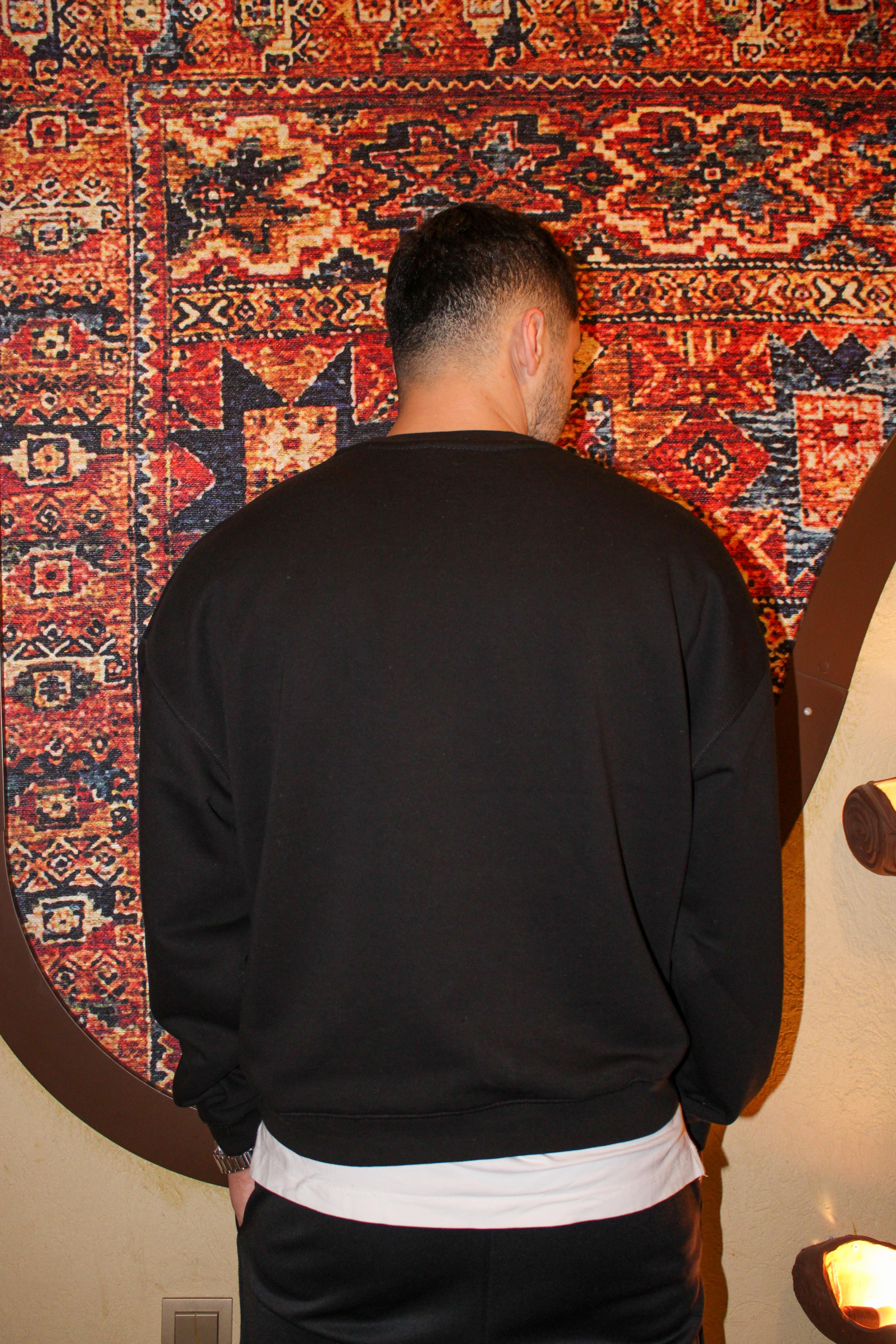 Nakışlı Oversize Erkek Sweat