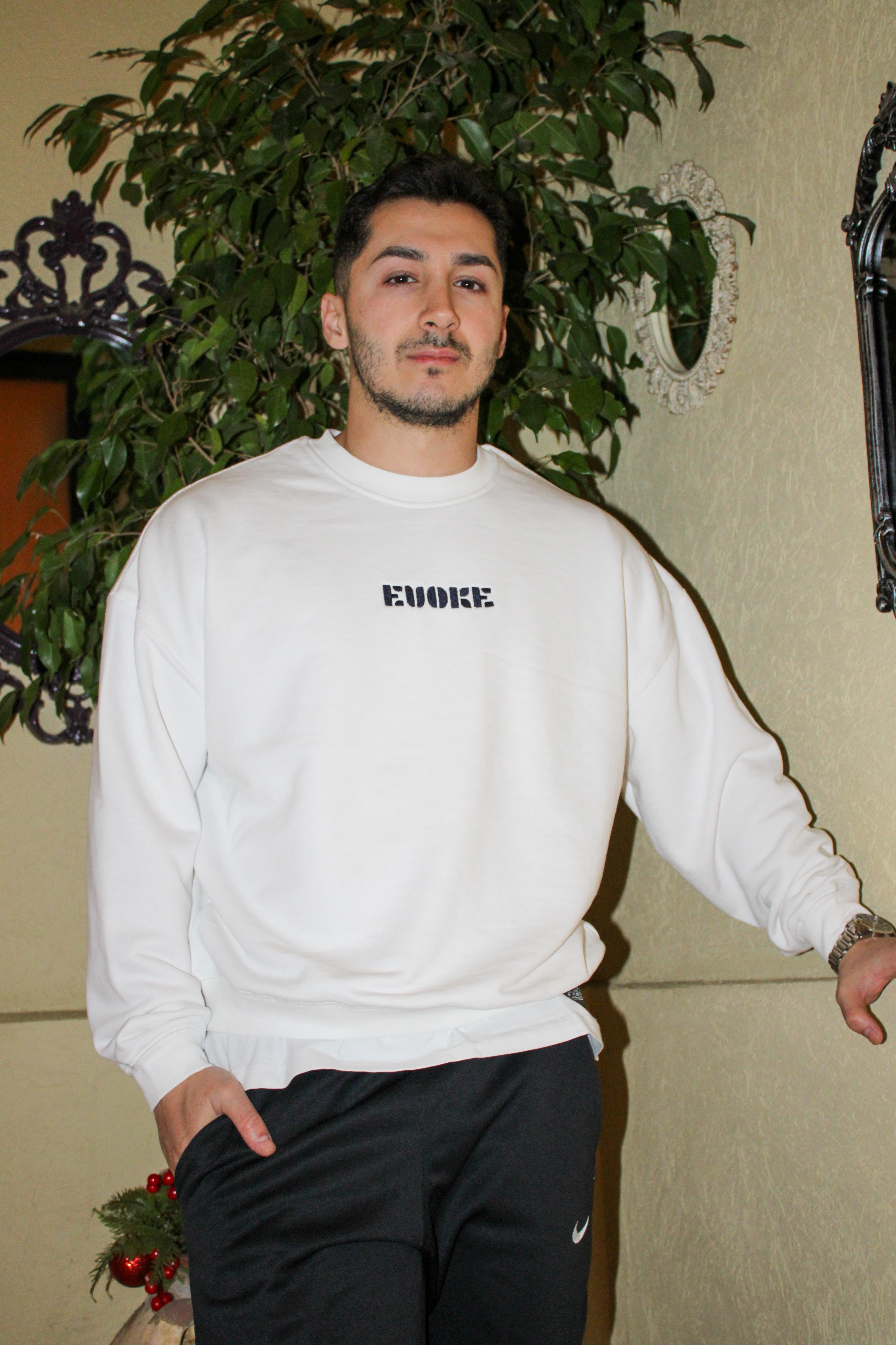 Nakışlı Oversize Erkek Sweat