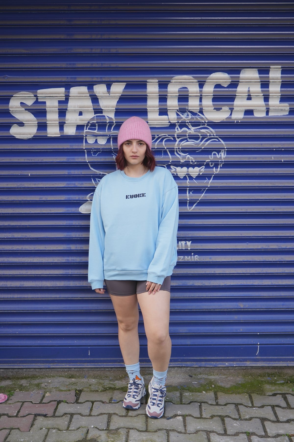 Nakışlı Oversize Kadın Sweat