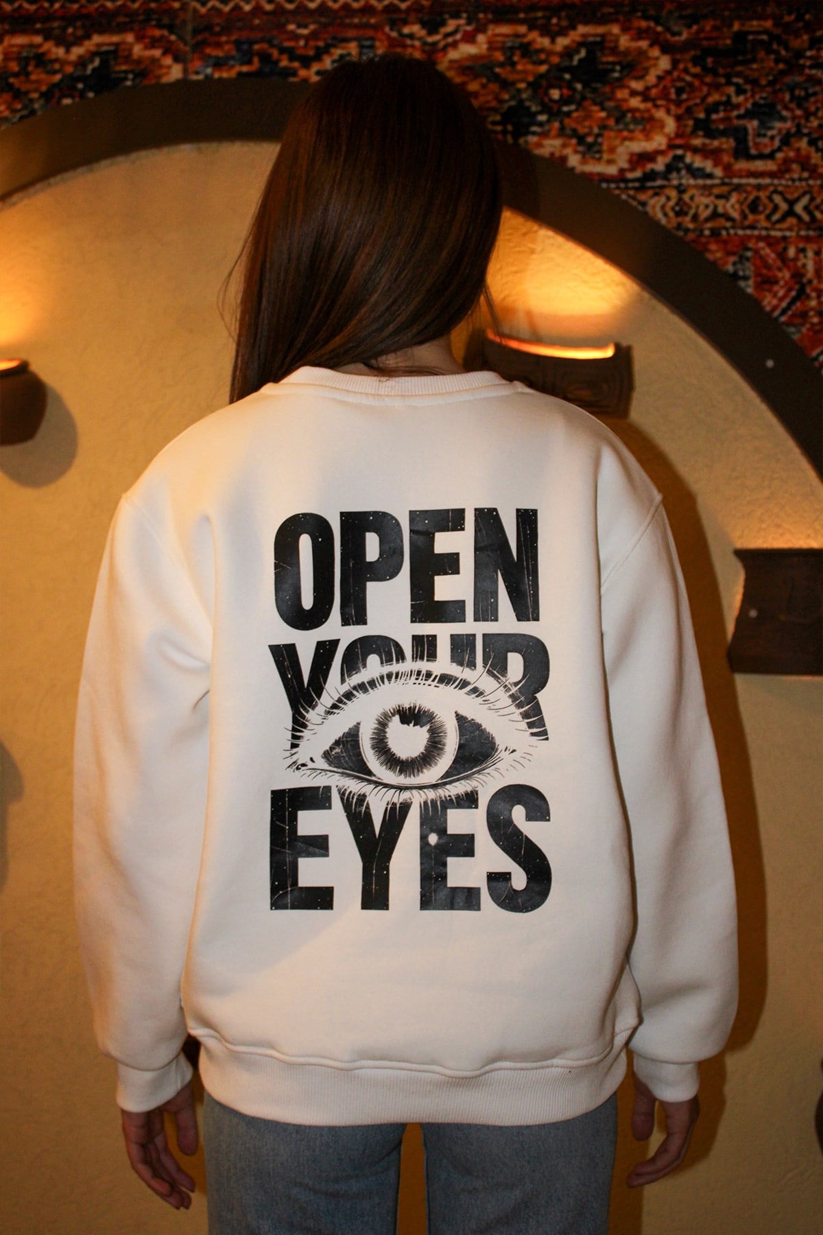 Open Your Eyes Oversize Kadın Sweat