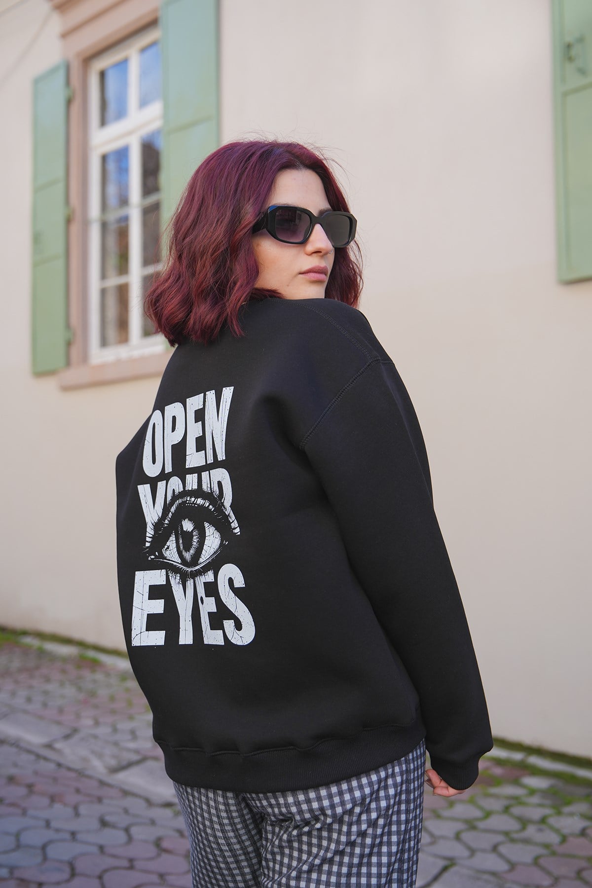Open Your Eyes Oversize Kadın Sweat