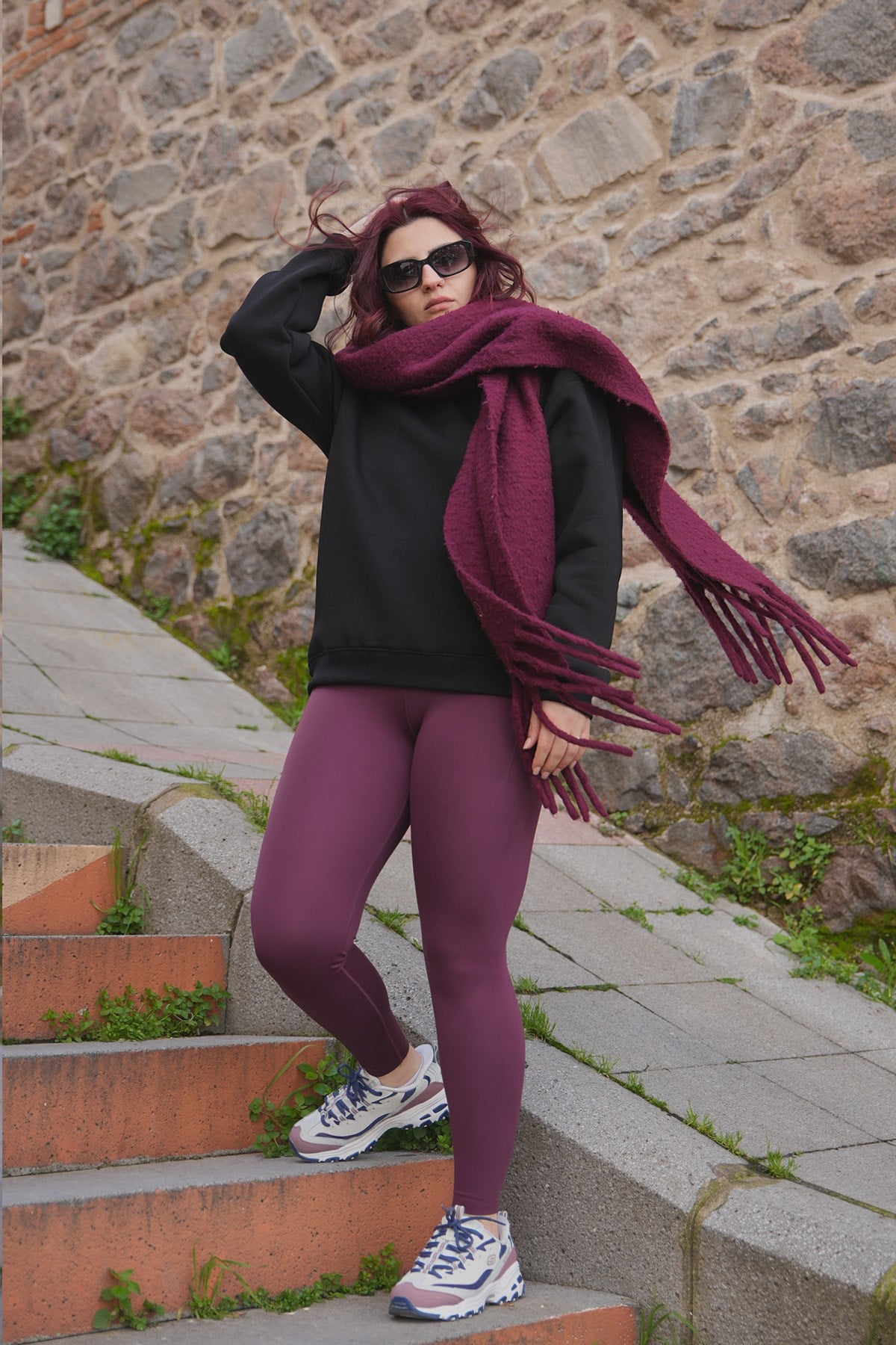 Oversize Kadın Sweatshirt Siyah
