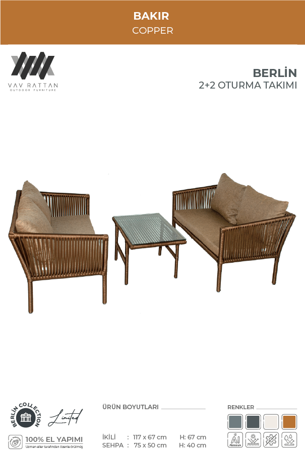Berlin 2+2 Oturma Takımı