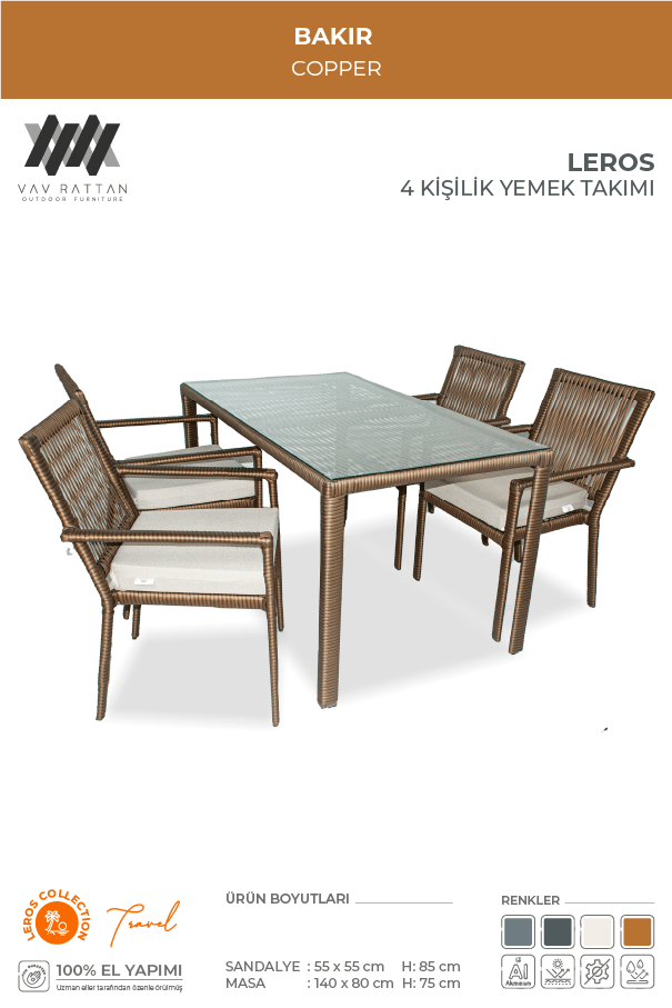 Leros 4 Kişilik Yemek Takımı