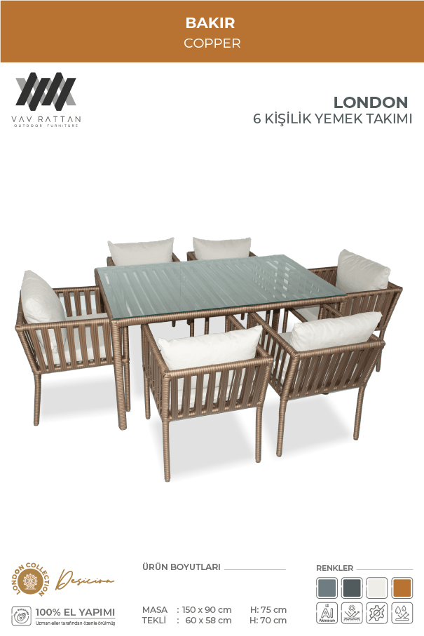 London 6 Kişilik Yemek Takımı