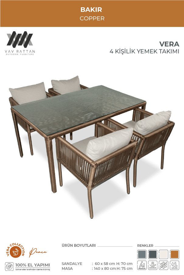 Vera 4 Kişilik Yemek Takımı