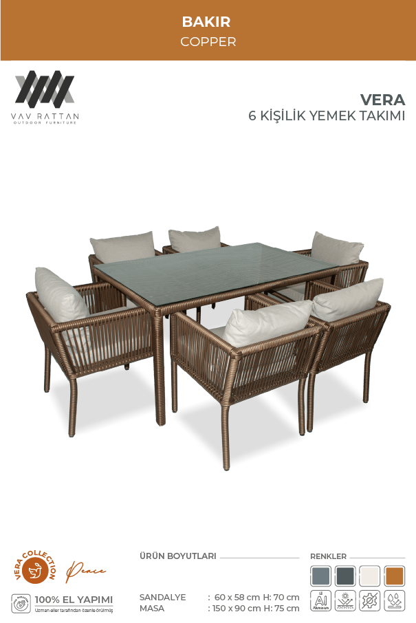 Vera 6 Kişilik Yemek Takımı