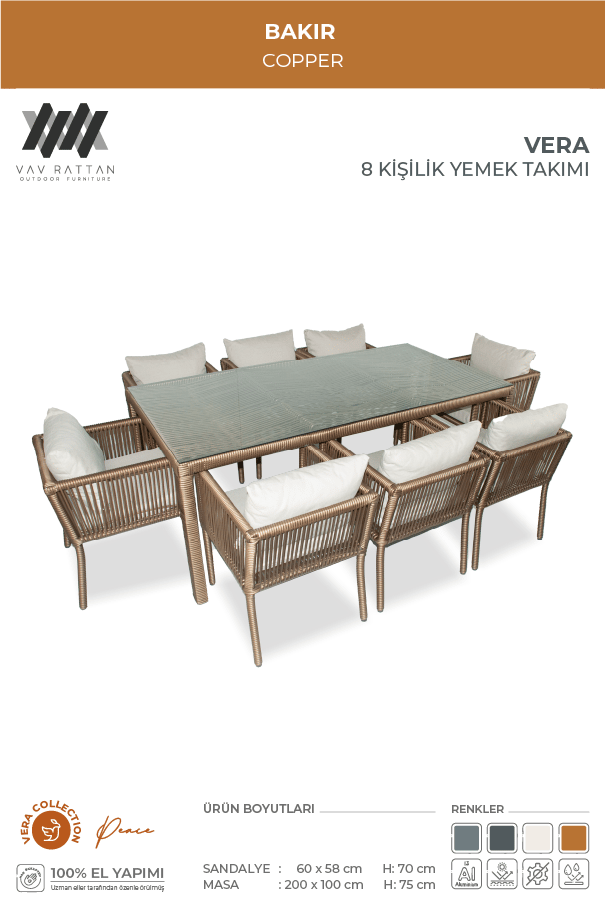 Vera 8 Kişilik Yemek Takımı