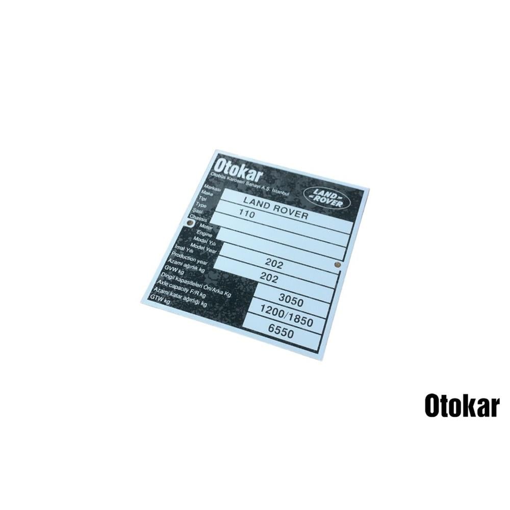 DEFENDER ARAÇ TANITIM ETİKETİ (PLAKET) 110 YM 71A00-72058-AE 