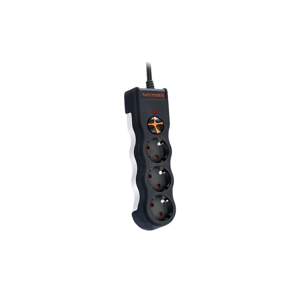 Tuncmatik Powersurge 3 Siyah Kablolu Enerji Koruma Prizi TSK19010