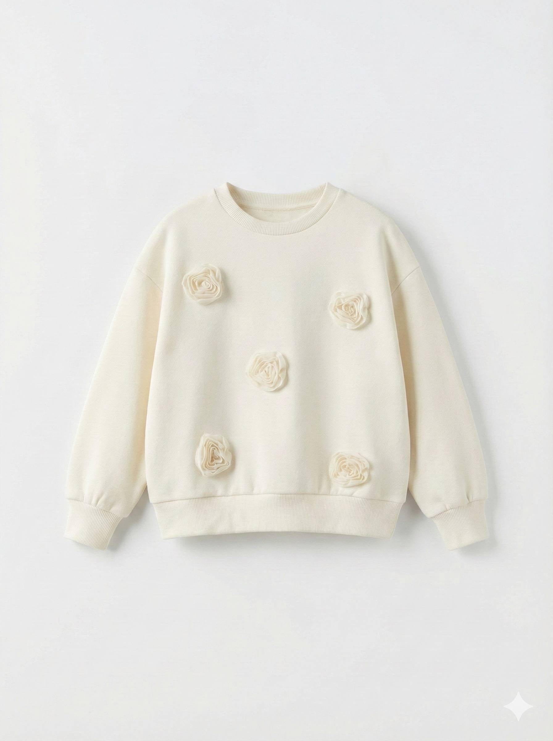 6-14 Yaş La'ciel Paris Çiçek Desenki Sweatshirt 