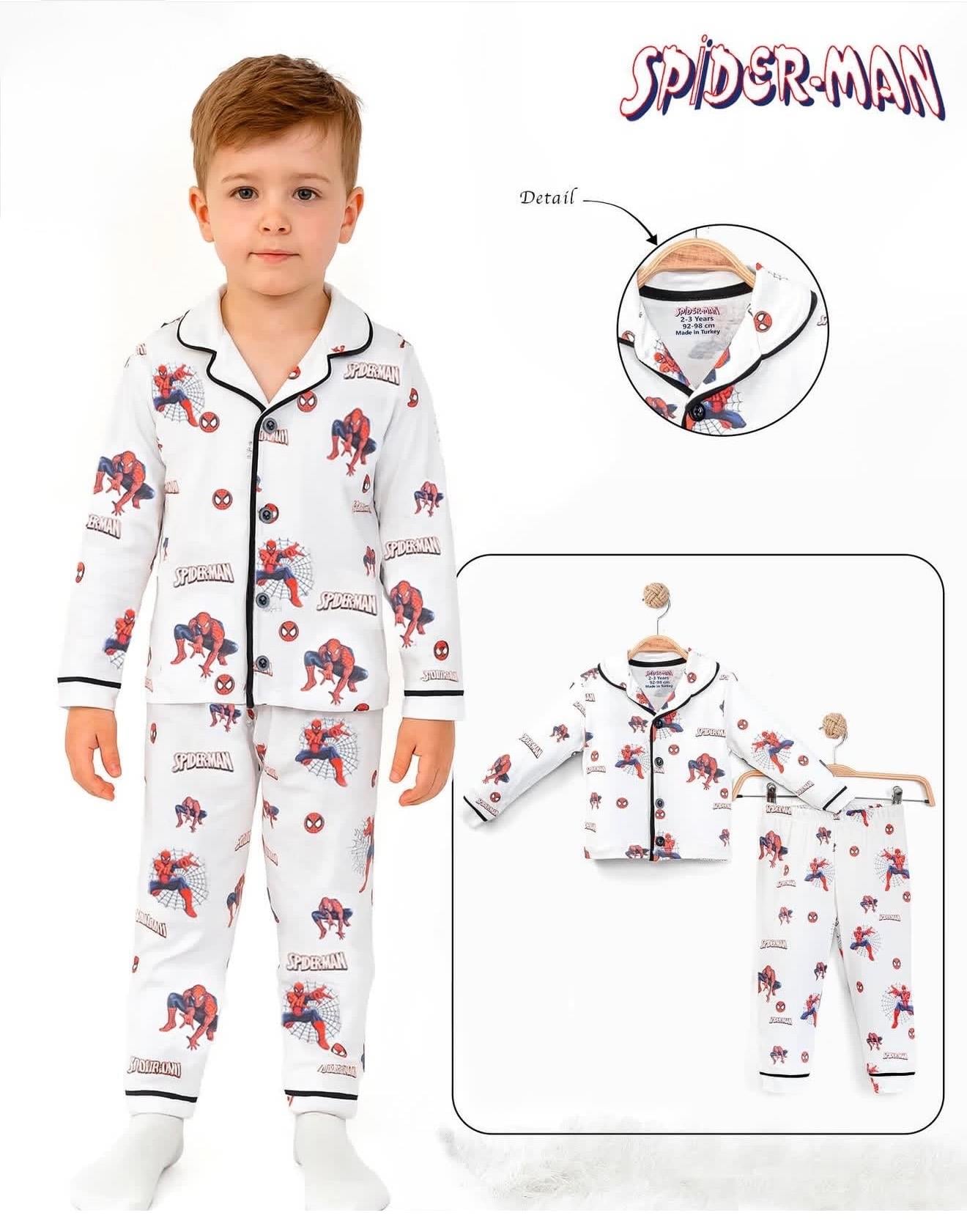 Erkek 3-6 Yaş Spiderman Baskılı Pijama Takım