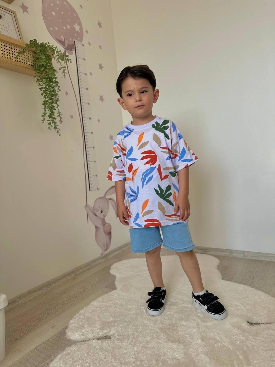 Renkli Şortlu Takım