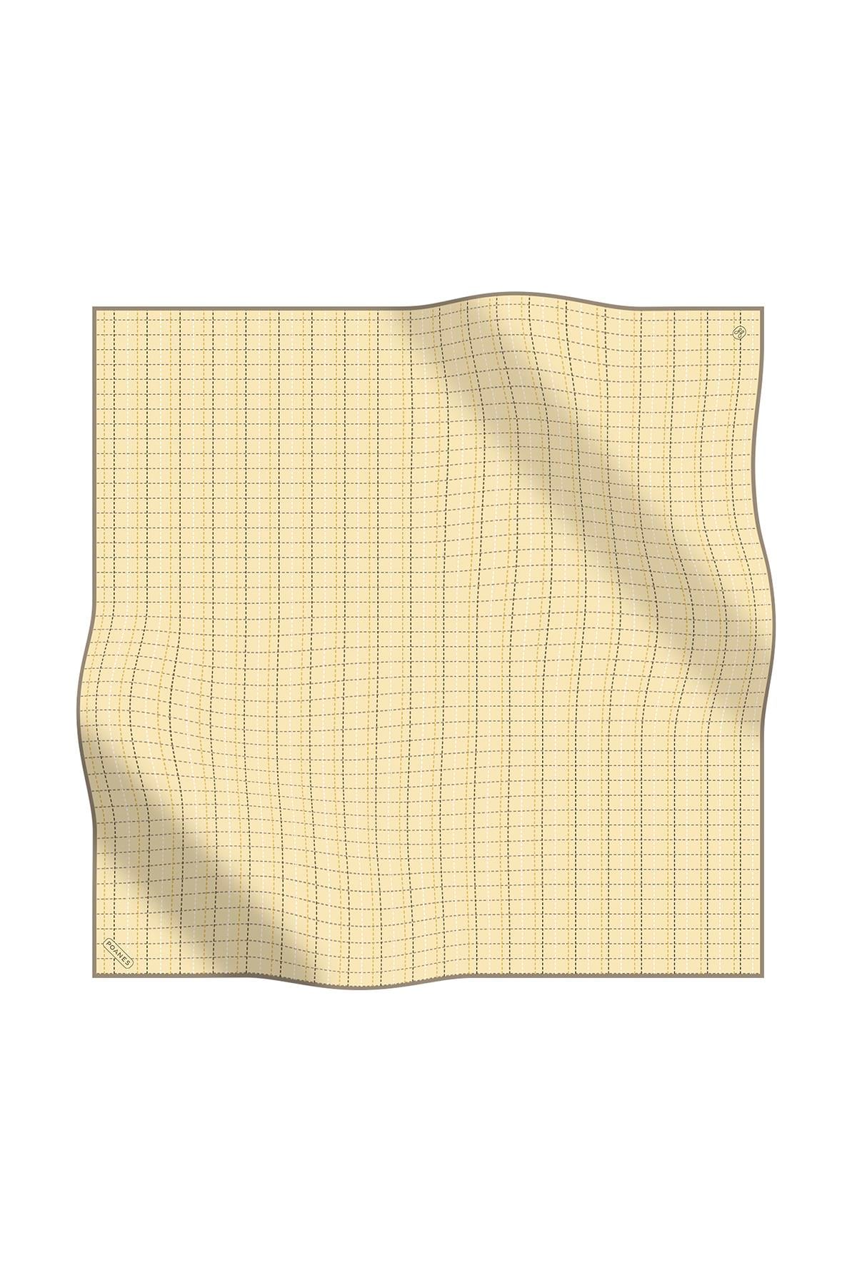 ÇİZGİ DESENLİ TWILL İPEK EŞARP